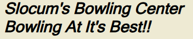 Slocum's Bowling Center